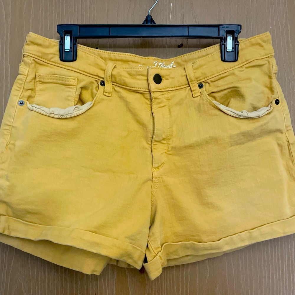 Mustard Yellow Universal Thread Shorts